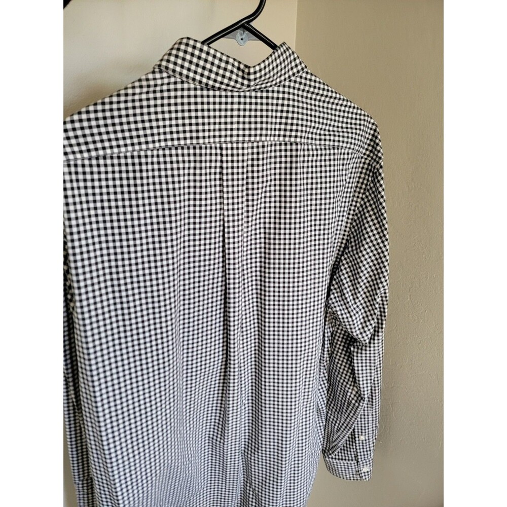 Ralph Lauren Classic Fit Men’s XL Gingham Button Down Shirt Black White - Picture 5 of 8